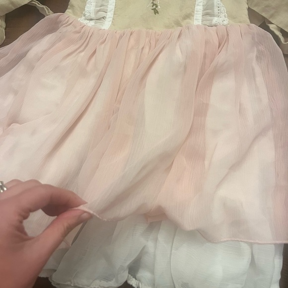 Beautiful Smocked Sweet Boutique little girl 4/5 spring dress- NWOT - Picture 4 of 8